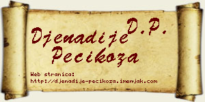 Đenadije Pecikoza vizit kartica